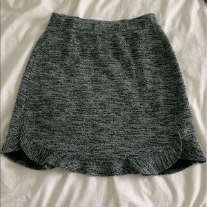 Loft teal black skirt